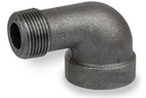 90° BLACK MALLEABLE IRON STREET ELBOW, UL/FM Listed